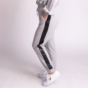 NWOT JUSTINE FAUX LEATHER CONTRAST JOGGER